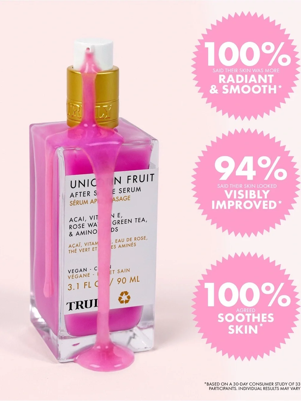 TRULY Unicorn Fruit After Shave Serum - Pink & Gold